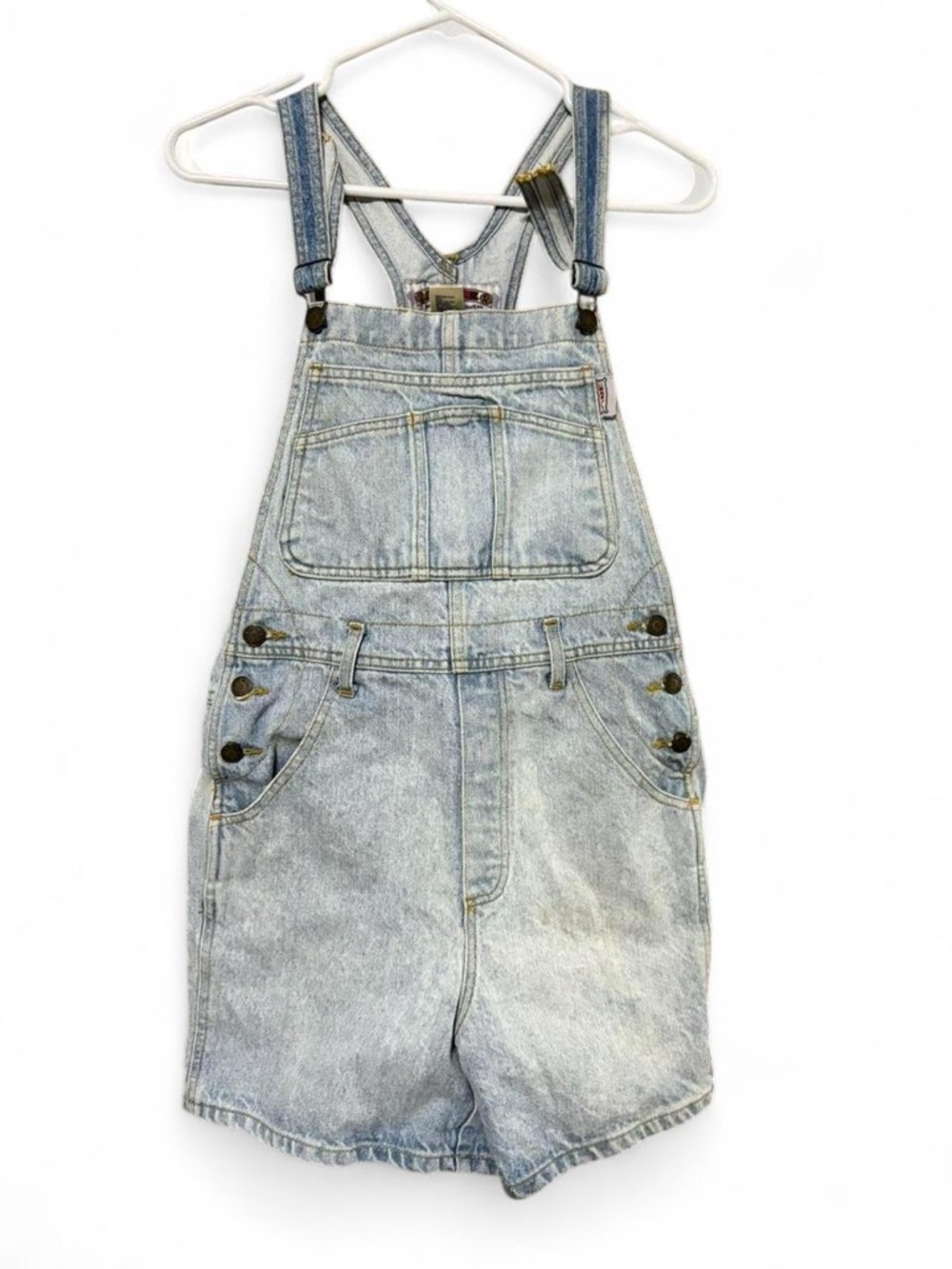 Vintage 80’s  Wash Denim Short Overalls - Women